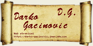 Darko Gaćinović vizit kartica